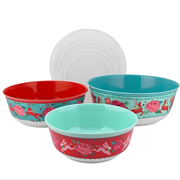 The Pioneer Woman Other - ❤️ New Pioneer Woman Festive Forest 6-Piece Melamine Bowl Set
